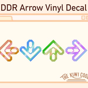 DDR Arrow Holographic Vinyl Decal Sticker