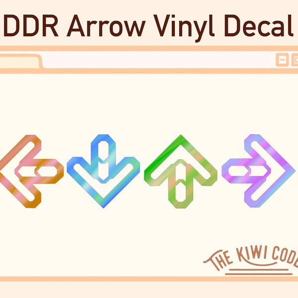 DDR Arrow Holographic Vinyl Decal Sticker