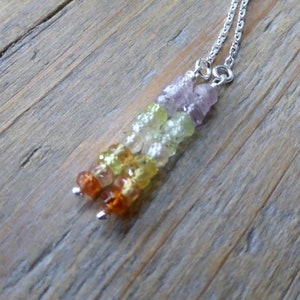 Spring Pale Rainbow II Spectrum Sapphire Silver Threader Earrings - T H E  S A P P H I R E  C O L L E C T I O N -