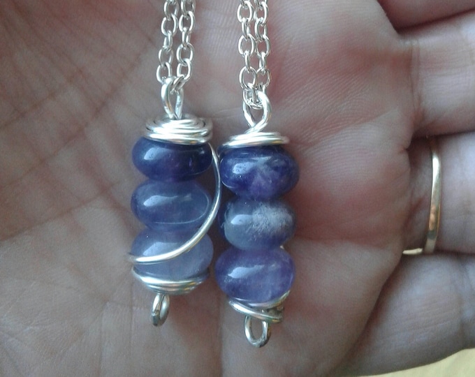 Calming Amethyst necklace designed to bring balance and elegance