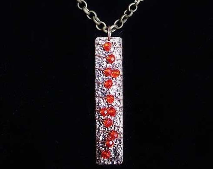 Swavorski beads wire wrapped on copper necklace