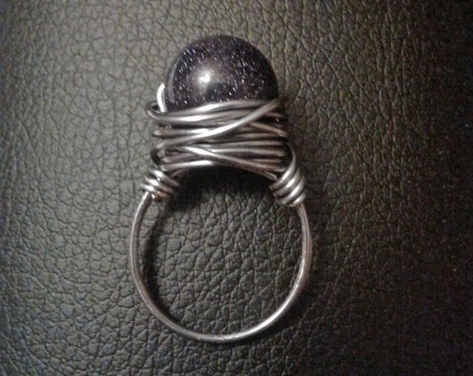 Sandstone wire wrapped ring Many sizes available