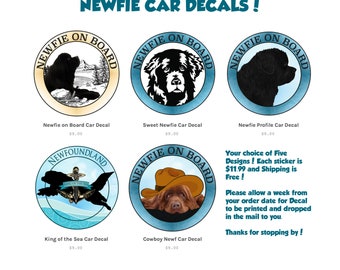 Newfoundland Dog Car Decal