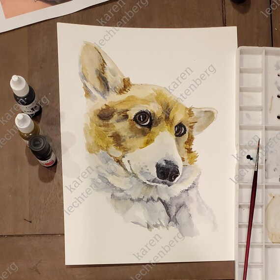 Watercolor Pet Portrait Commission Etsy