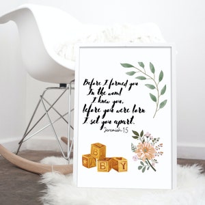 Jeremiah 1:5 Scripture Digital Download