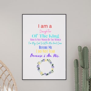 I am a Daughter of the King Wall Print Digital Art