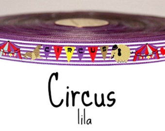 2 Meter Webband "Circus"  lila