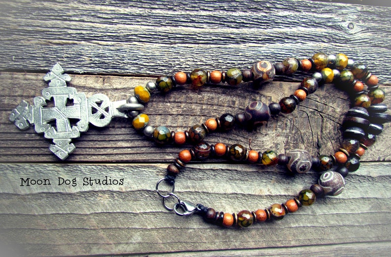 COPTIC CROSS NecklaceSilver Women's JewelryTribal image 0