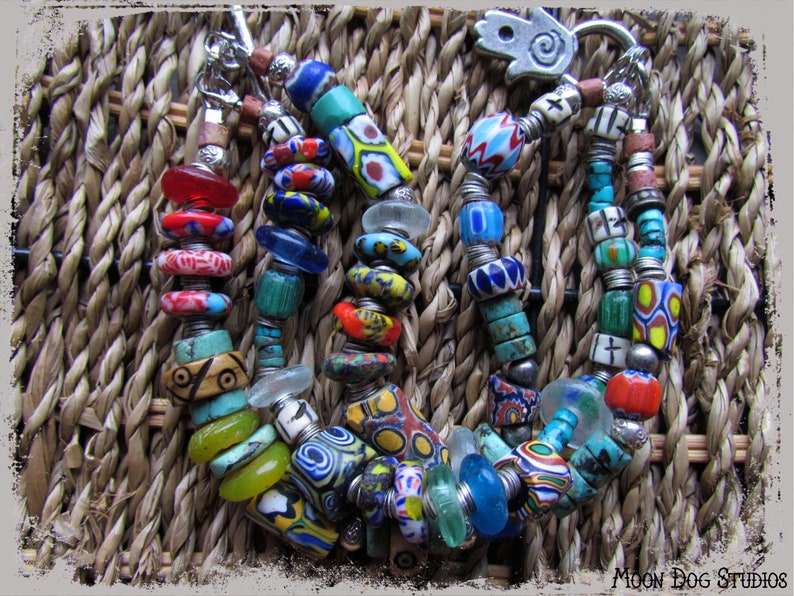 Tribal Beaded Bracelet AfricanBracelet Stack RusticGenuine image 0