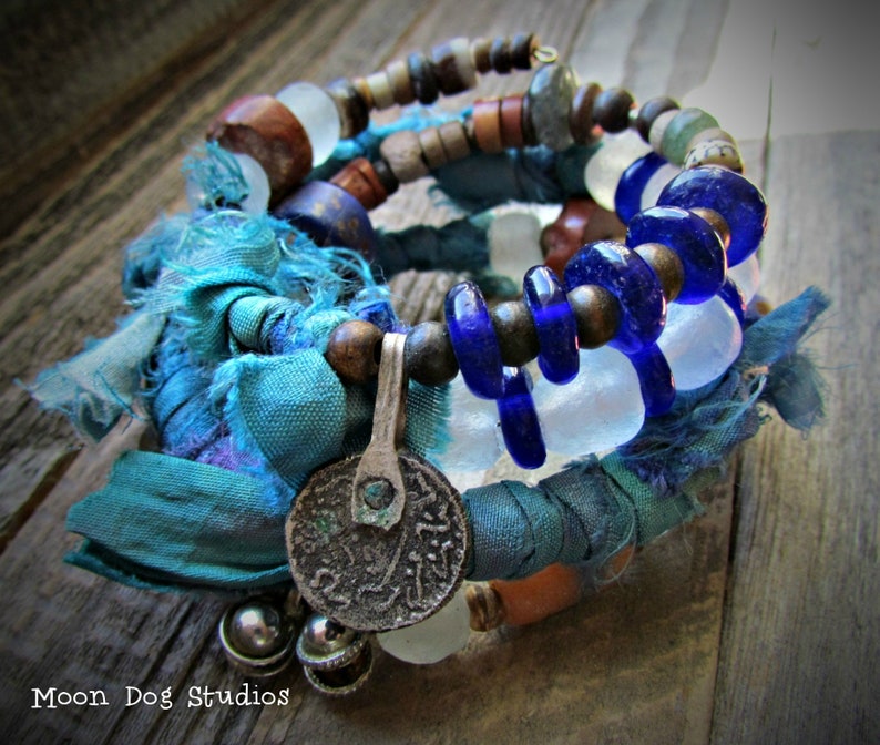 DHYANAMeditationARTISAN Four Coil Gypsy Boho Wrap image 0