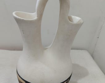 Silas Navajo signed wedding vase.