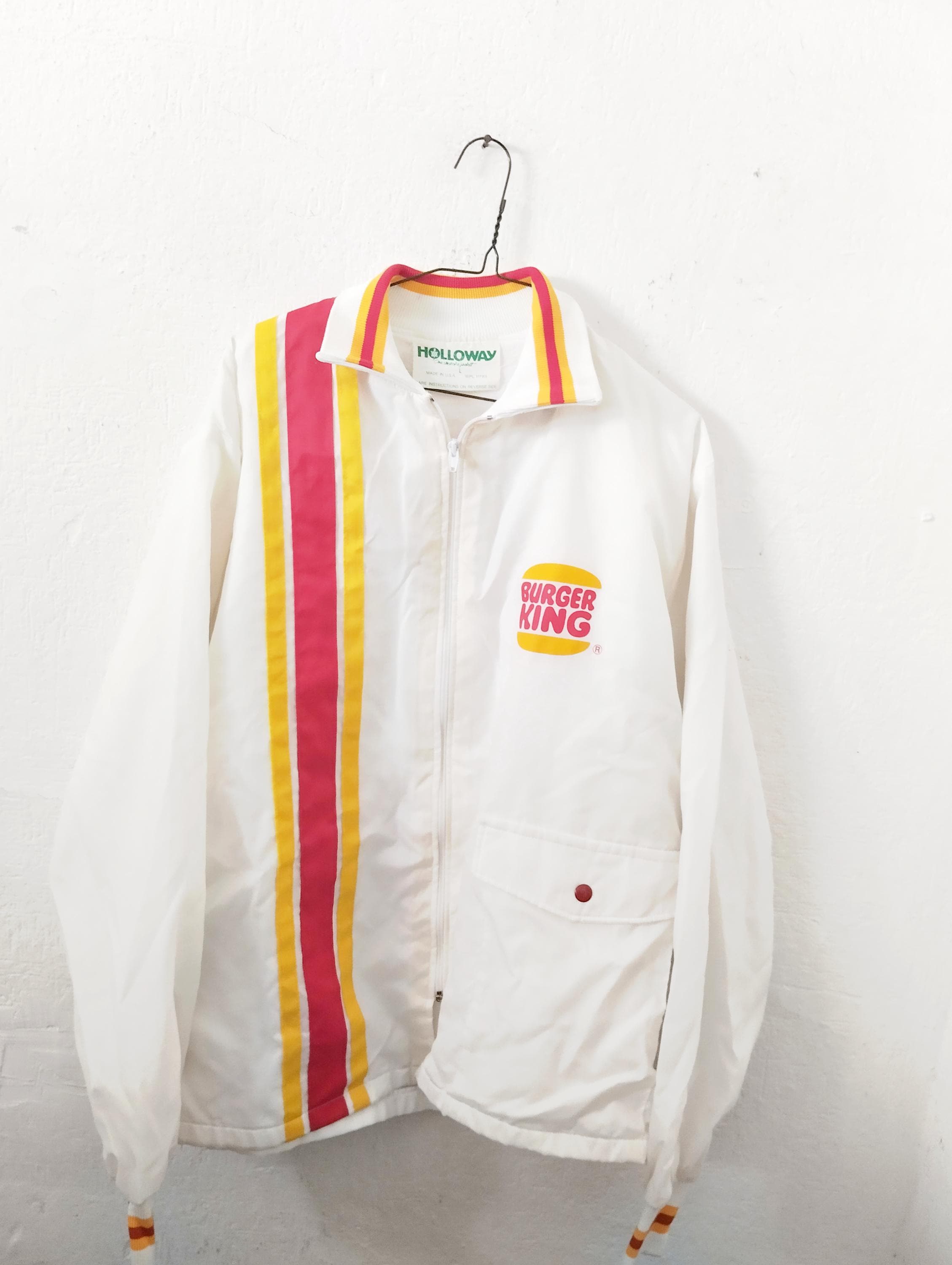 Vintage Holloway Size Large,burger King Employee Jacket With