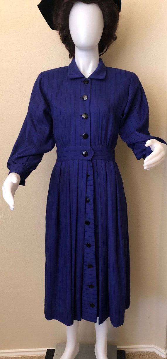Classic 1940's Retro Style Dress long Sleeve Dress