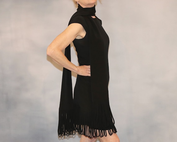 1960's Little Black Dress and Matching Scarve - image 1