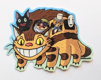 Catbus and Friends - vinyl sticker