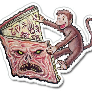 Necronomicon Monkey - Vinyl Sticker