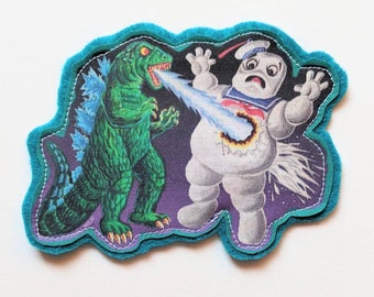Godzilla vs. Stay Puft - Fabric Patch