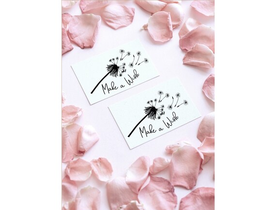 2 Tatouages Temporaires De Pissenlit Avec Faire Une Citation Etsy Canada