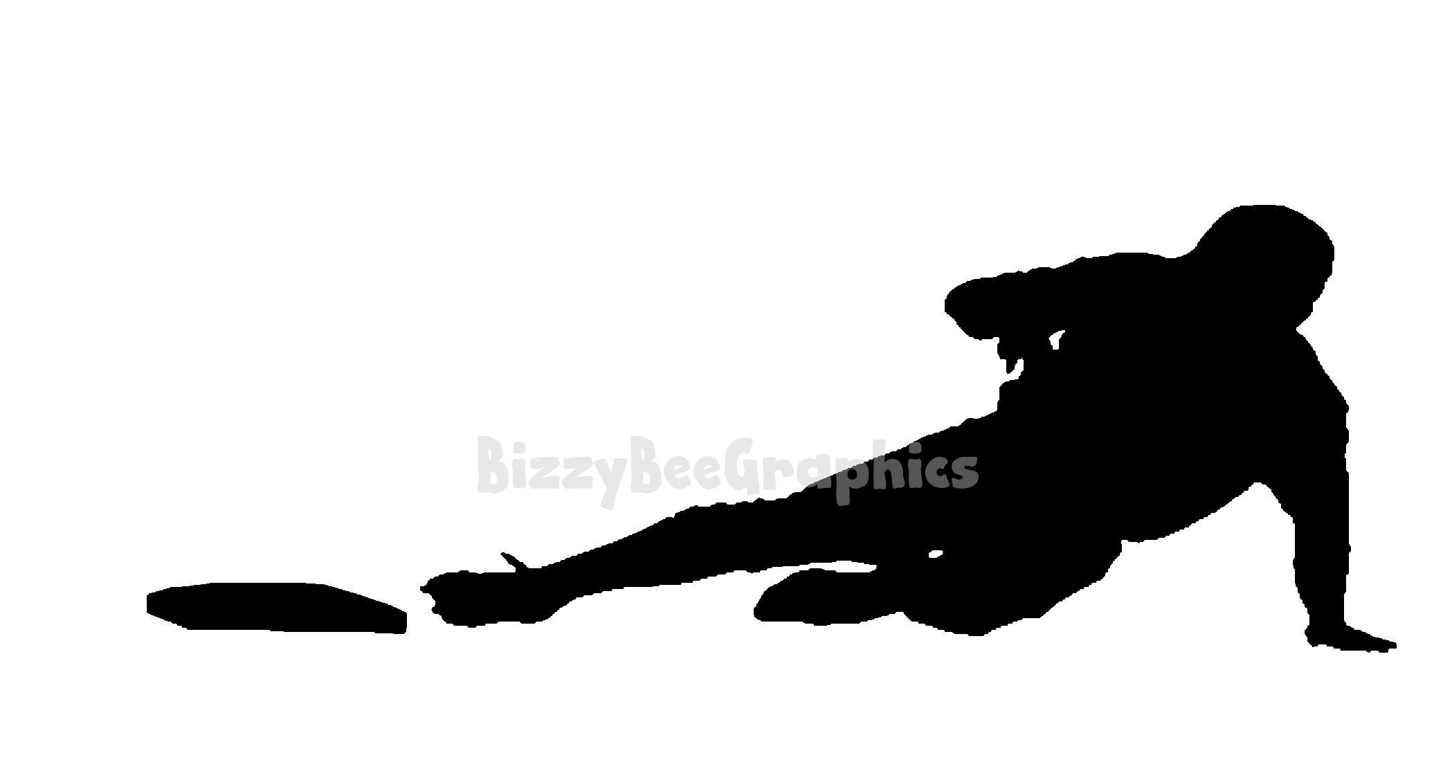 Slide Baseball Player Sliding Vector Graphic Svg Png Etsy