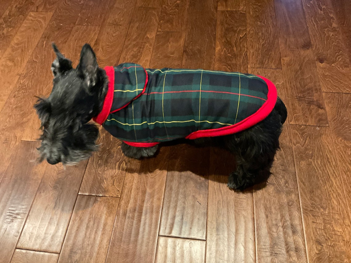 Tartan Plaid Dog Coat Etsy