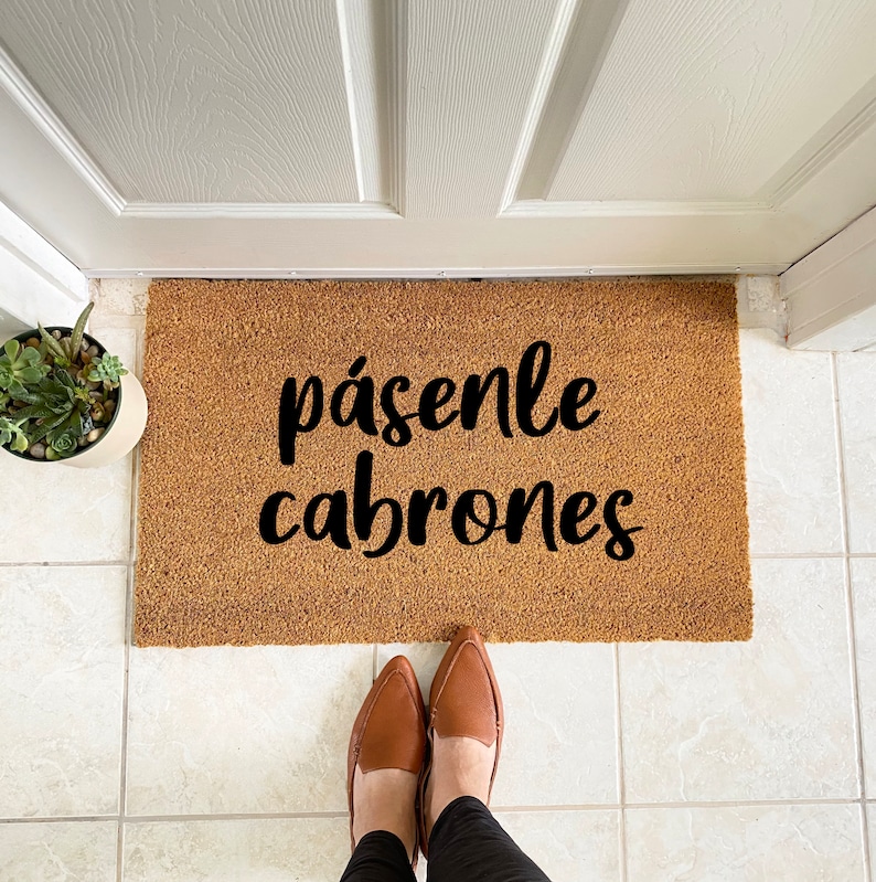 Pasenle Cabrones Doormat Doormat in Spanish Funny Doormat in Etsy