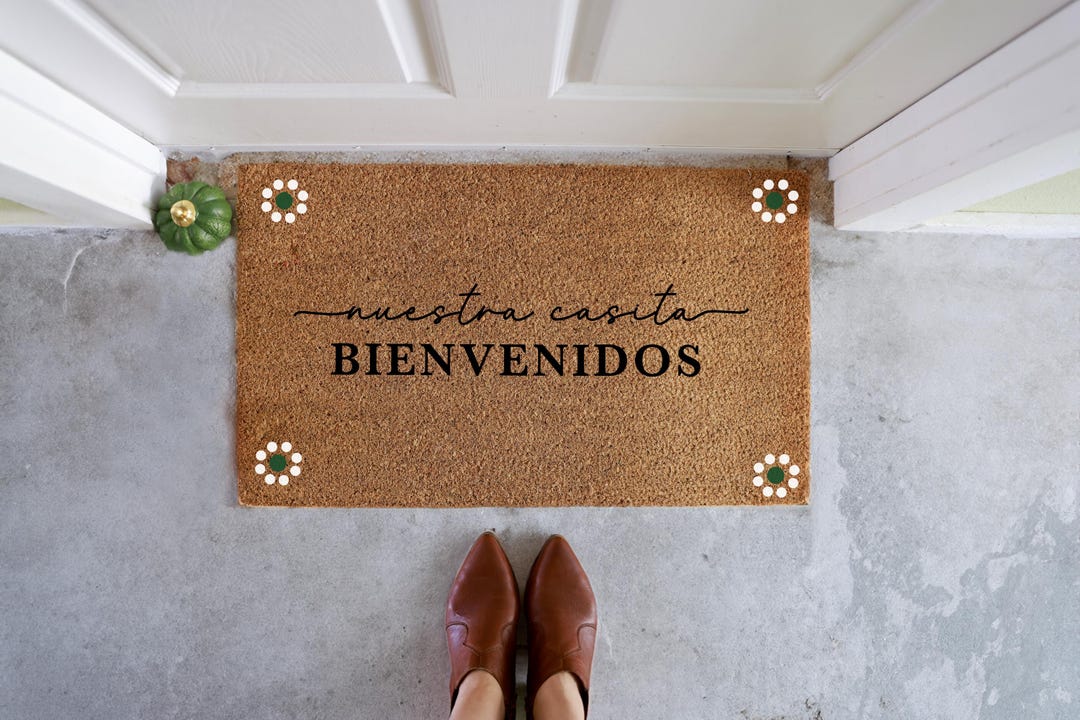 Nuestra Casita Doormat| Bienvenidos a Nuestra Casita Doormat| Bienvenidos Mat|casita Doormat| Doormat Casita| Latin Doormat| Spanish Doormat - Etsy
