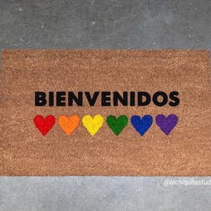 Pride doormat| pride mat | pride home decor| pride home | pride door mat | pride rainbow | rainbow | pride decor |pride gifts |pride Spanish