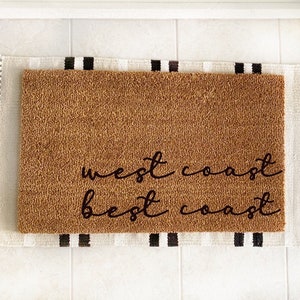West coast best coast doormat | west coast doormat| custom doormat| custom west coast mat| west coast love| cute welcome mat