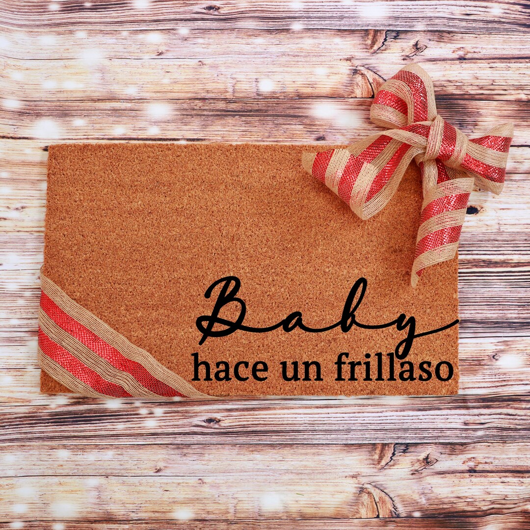 Winter Doormat in Spanish. Baby Its Cold Outside in Spanish. Etsy