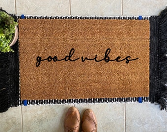 Good Vibes Doormat, Good vibes only doormat, Cute doormat, Unique Doormat, Cute Good vibes doormat