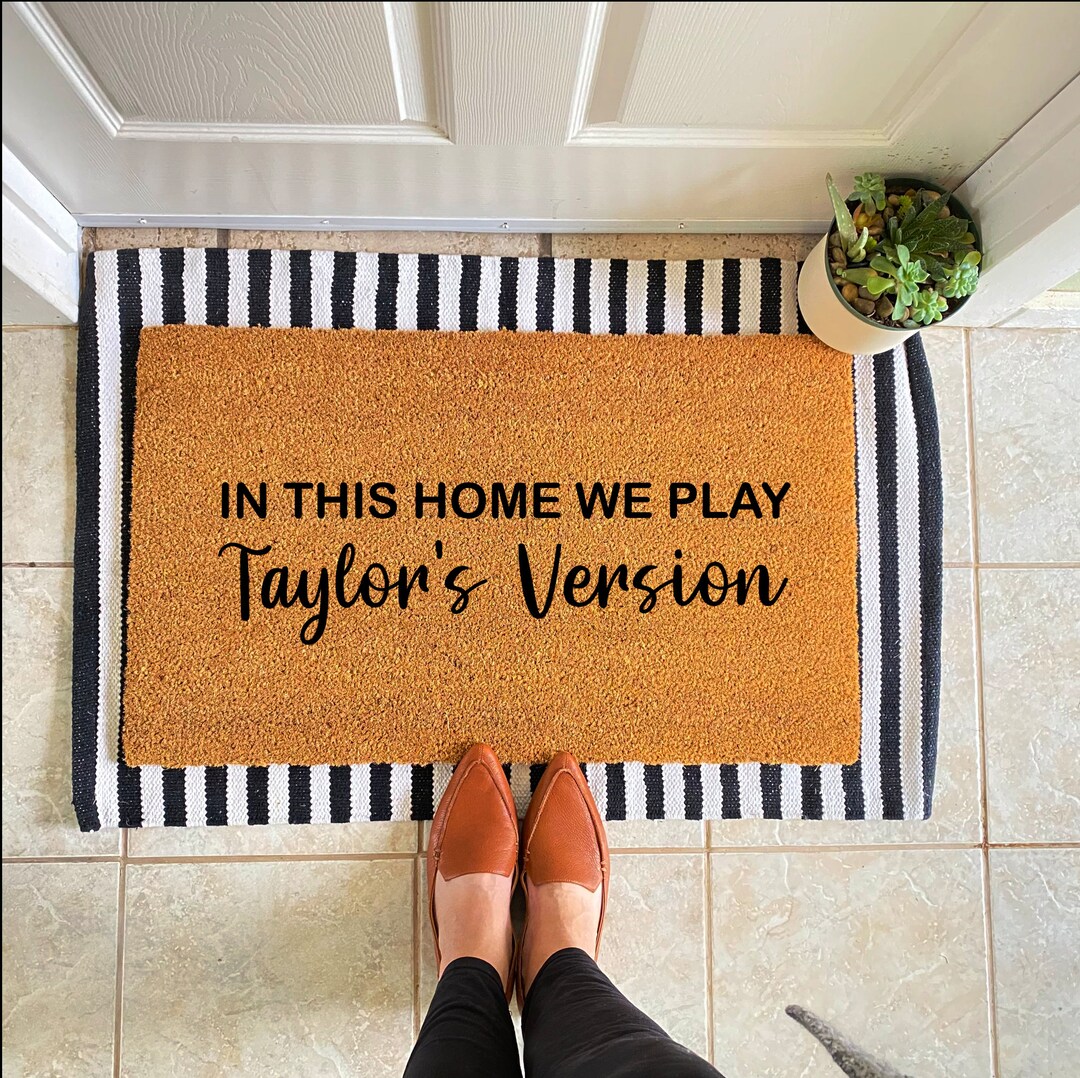 Taylors Version Doormat Taylor Swift Doormat Swiftie Gift Swiftie Decor