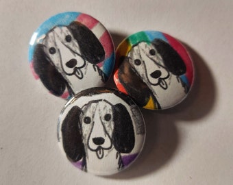LGBTQIA+ dog  - pin badge button