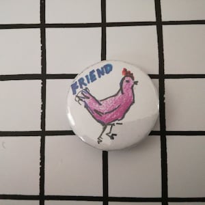 Friend - pin badge button