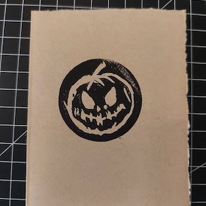 Lino print greeting card “Pumpkin”