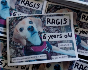 Ragis 6 years - zine about animal testing survivor