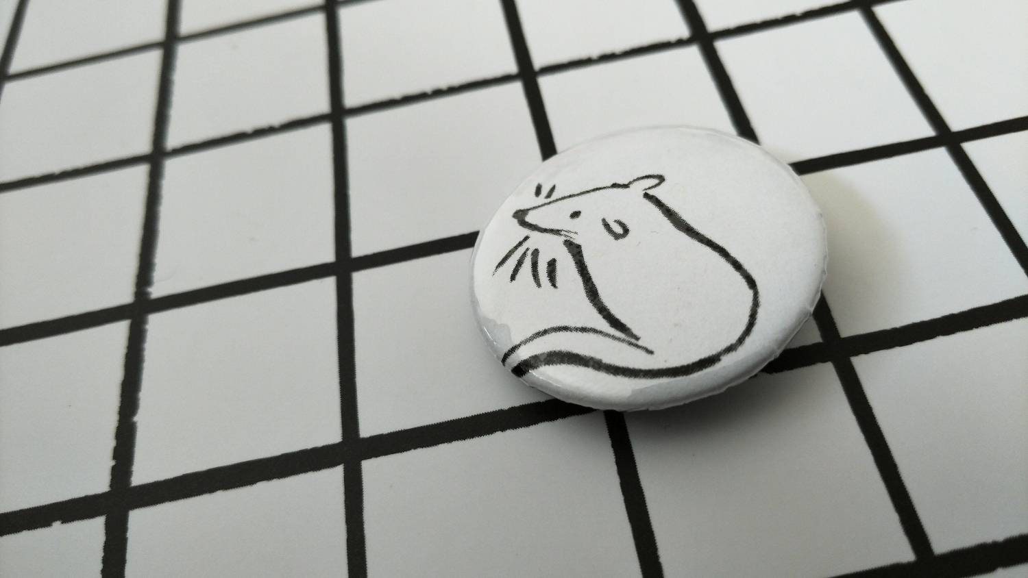 Rat Pin Badge Button Etsy