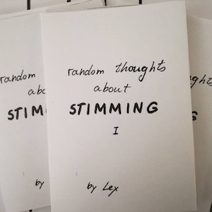 mini zine random thoughts about stimming