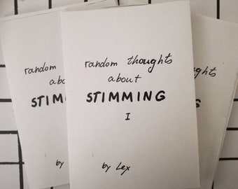 mini zine random thoughts about stimming