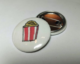 Heartstopper inspired popcorn - pin badge button