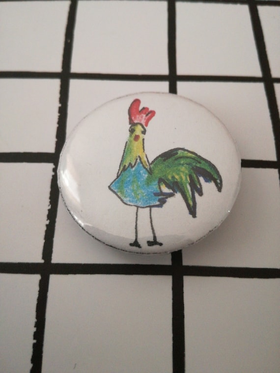Rooster - pin badge button