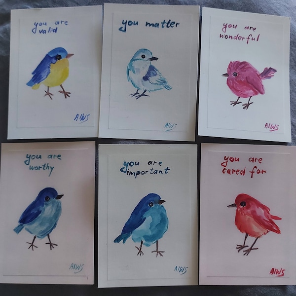 Mental Health Bird postcards pack of 6