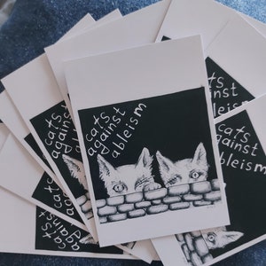 Confezione da 10 cartoline Gatti contro l'abilismo