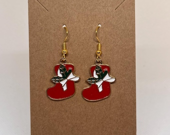 Christmas Stocking Charm Earrings