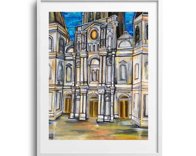 St. Louis Cathedral | Premium Matte Print | Various Sizes | Architectural Art | Reproduction | Unframed