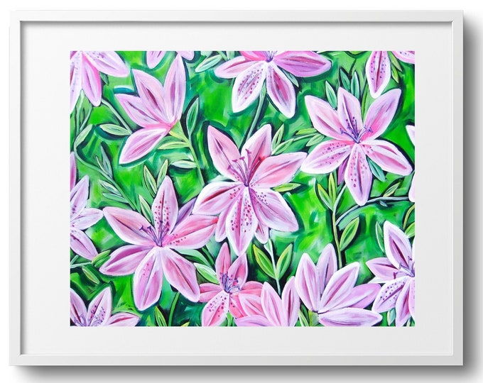 Pink Azalea, Flower Wall Art, Bathroom Decor, Kitchen Wall Art, Bright Pink, Art Print on Canvas, Paper, or Matte, Sizes Vary