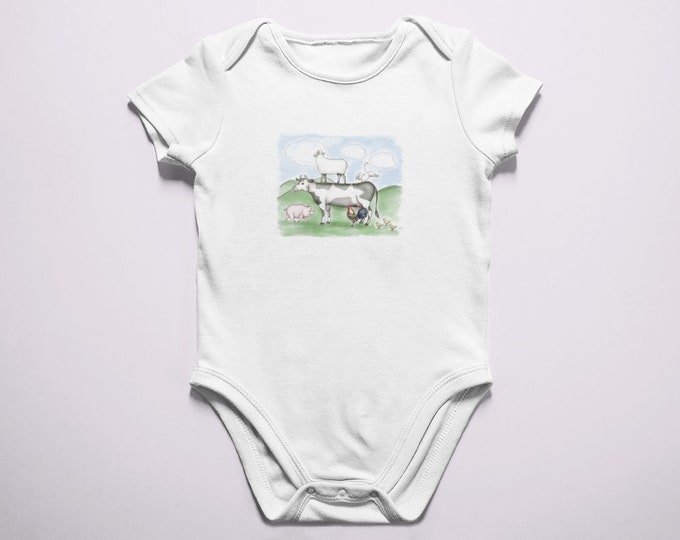 Farm Friends | Baby Short Sleeve Onesie® | Various Sizes