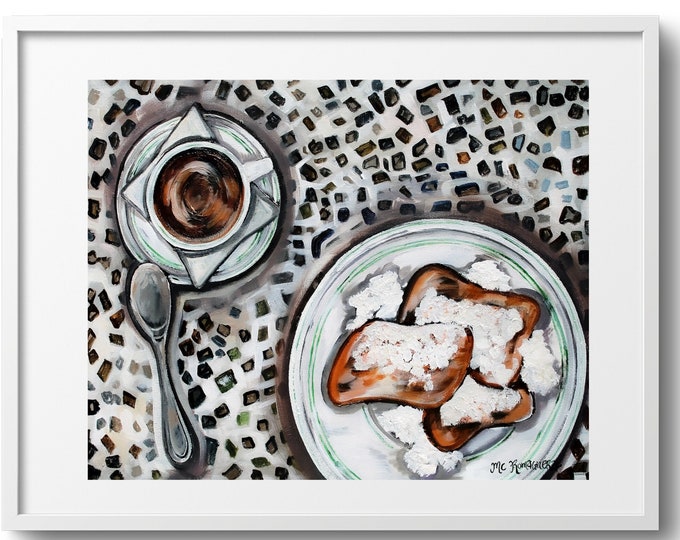 Beignets, Premium Matte Horizontal Print, Canvas, and Matted Print,  Kitchen Wall Art Decor, Louisiana Fair, Various Sizes