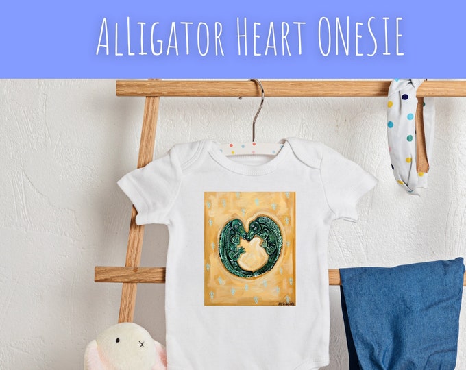 Alligator Heart | Onesie® Baby Bodysuit