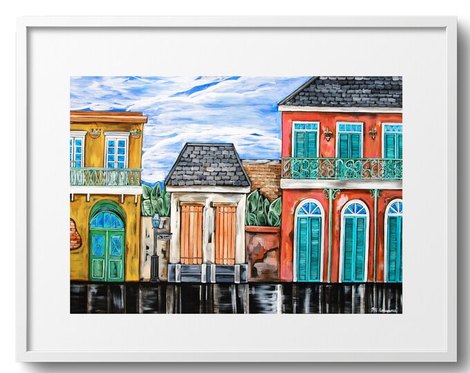 Quarter View | Premium Matte Horizontal Fine Art Print | New Orleans/French Quarter Architectural Reproduction