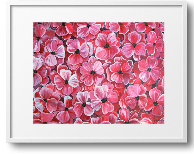 Poppies, Red Flower Wall Art on Canvas, Print, or Matte, Sizes Vary, Great Gift or Floral Home Decor